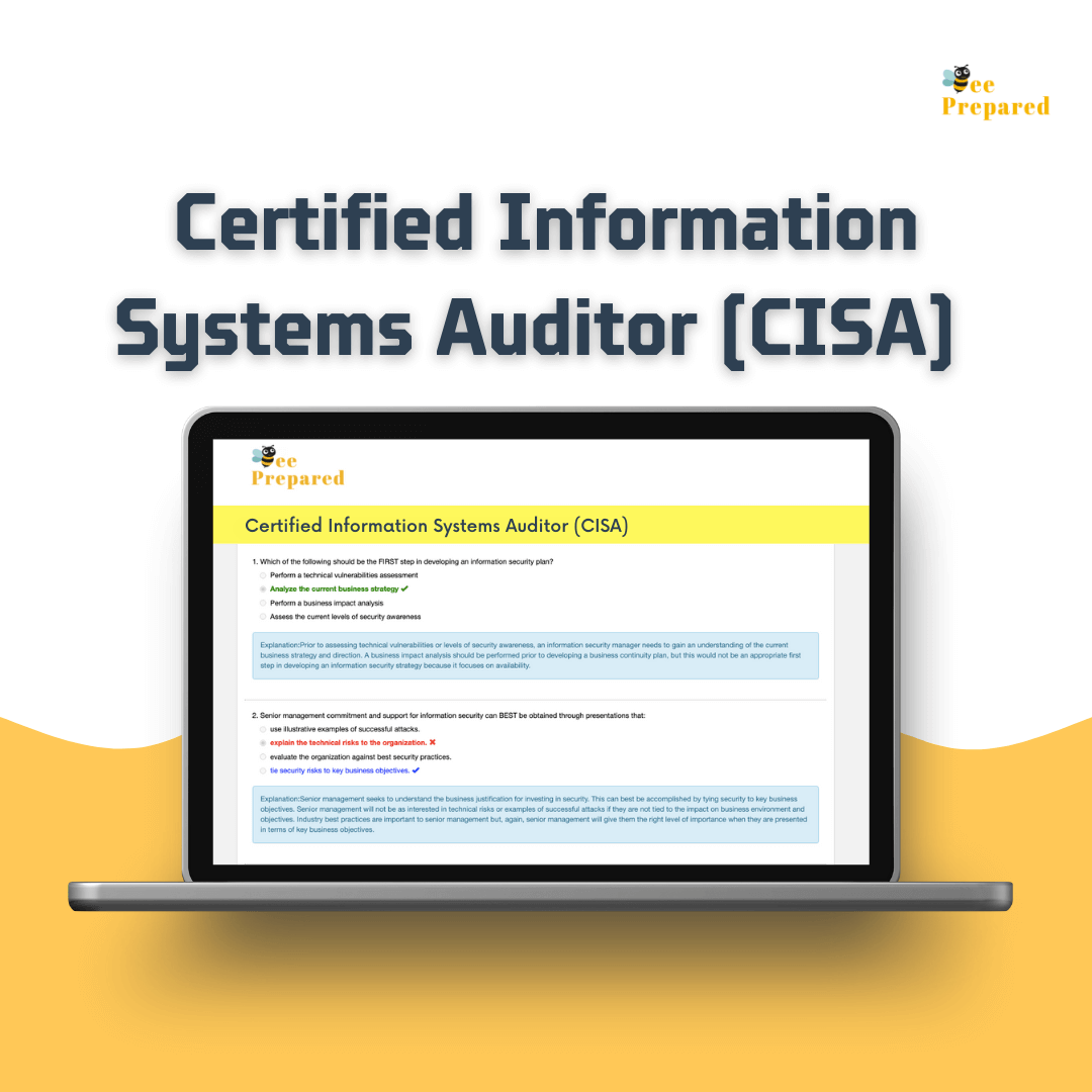 Read more about the article Certified Information Systems Auditor (CISA) 免費試題